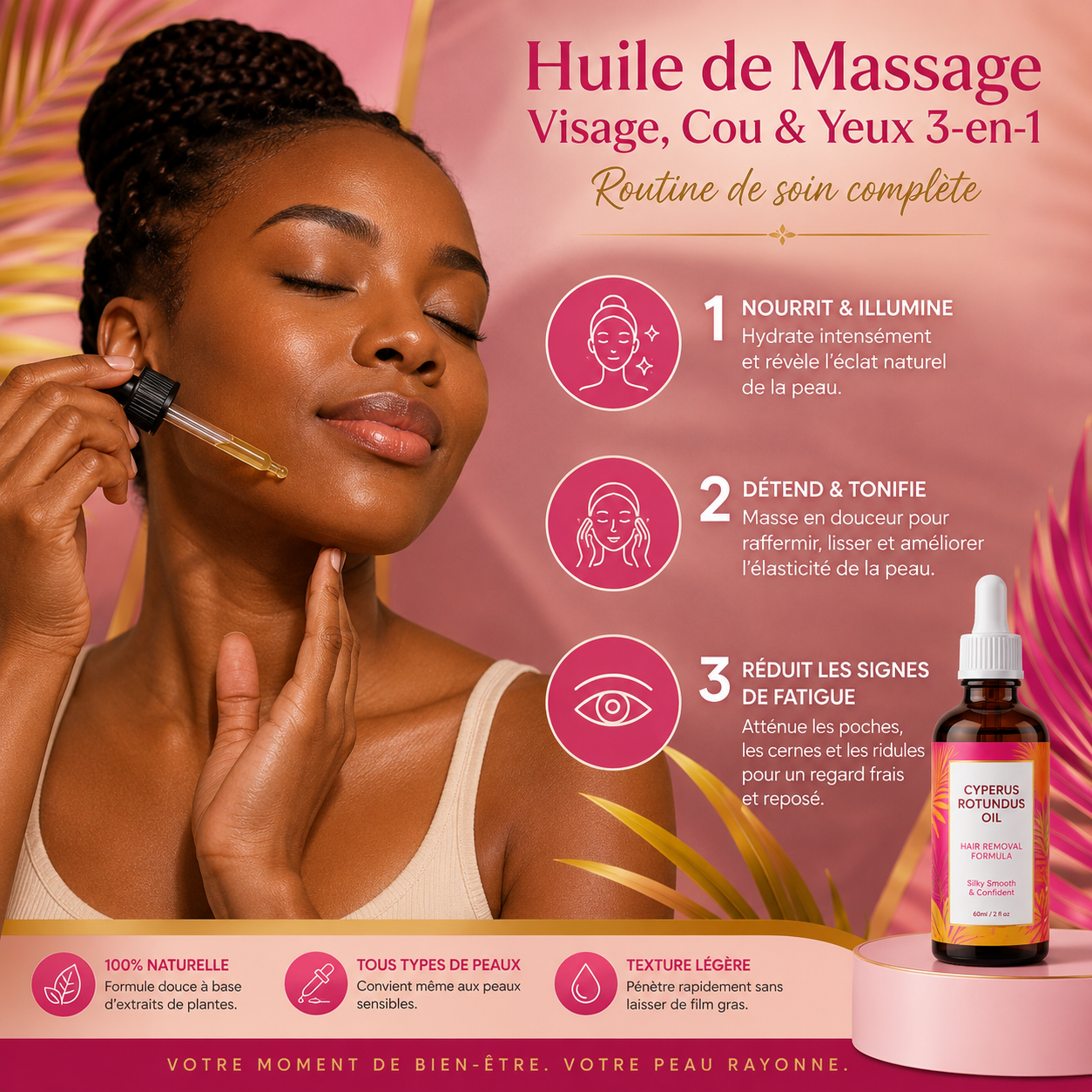 Cyperus Rotundus Oil™ | Pour une peau douce et sans irritation