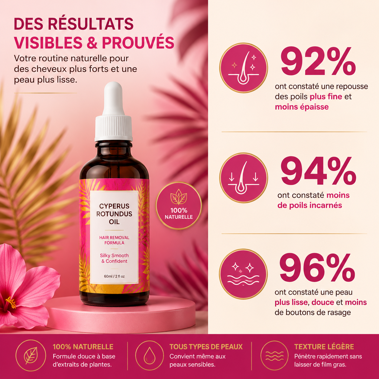 Cyperus Rotundus Oil™ | Pour une peau douce et sans irritation